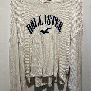 Hollister Cream Hooded Sweater